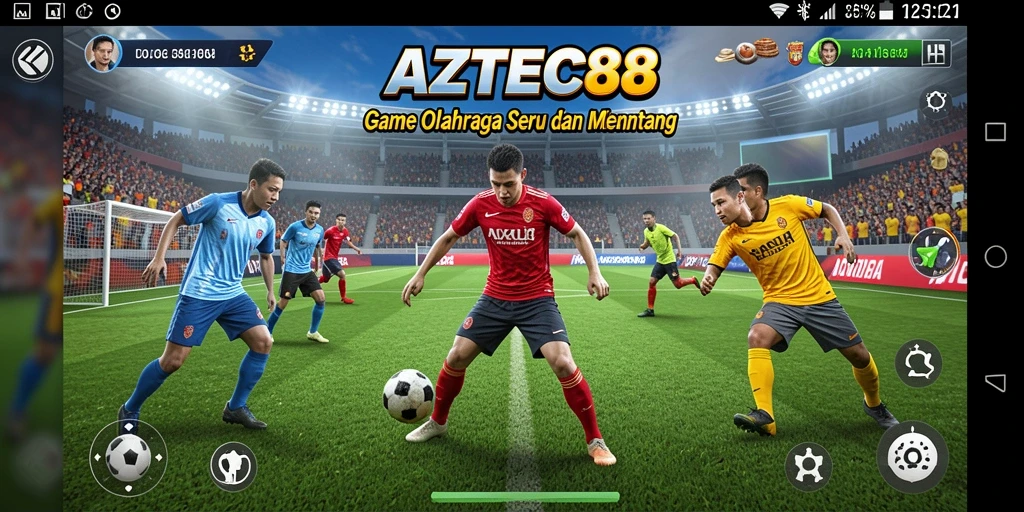 Tampilan gameplay AZTEC88 yang menarik dan penuh aksi olahraga.