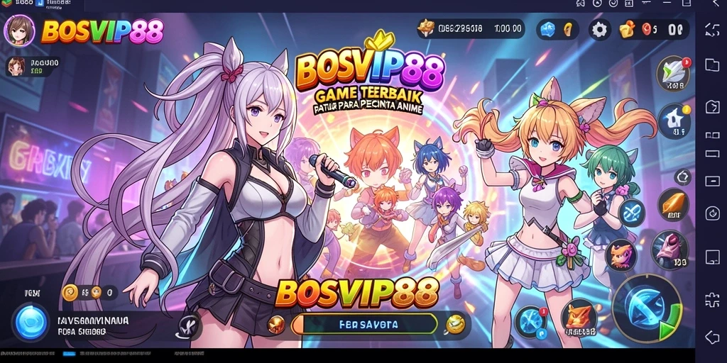 Tampilan gameplay menarik dari BOSVIP88 dengan karakter Anime.