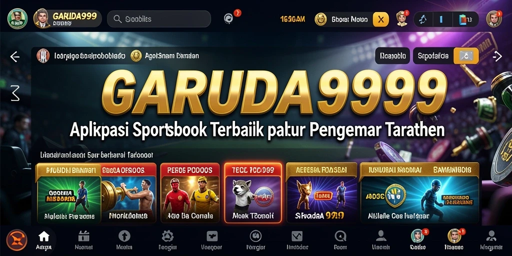Tampilan screenshot gameplay Sportsbook GARUDA999 yang atraktif.