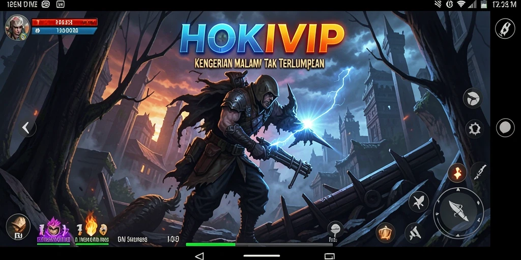 Gameplay HOKIVIP dengan atmosfer menyeramkan dan makhluk menyeramkan.