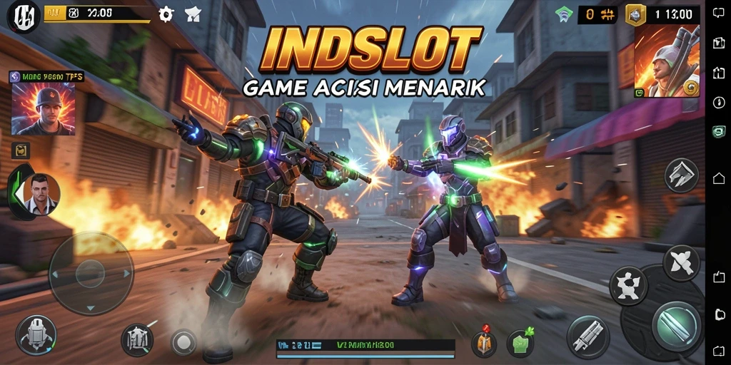 Tampilan gameplay seru dari INDSLOT dengan aksi menembak yang mendebarkan.