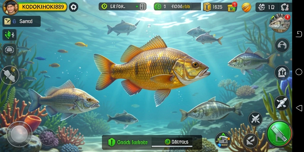 Gameplay KODOKHOKI889 yang seru saat memancing ikan.