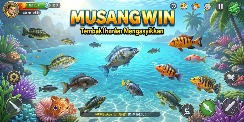 Gameplay seru Tembak Ikan di MUSANGWIN.