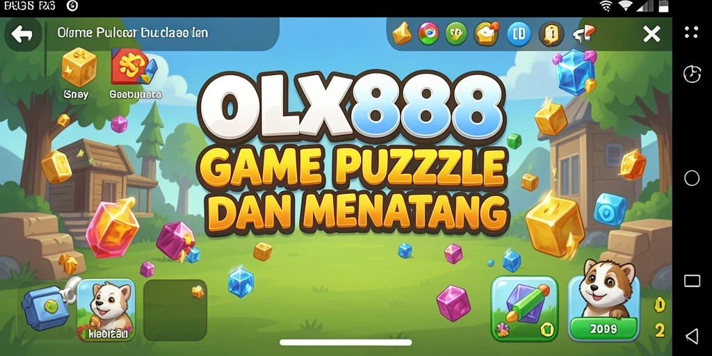 Tampilan gameplay seru dari OLX888 dengan teka-teki yang menarik.