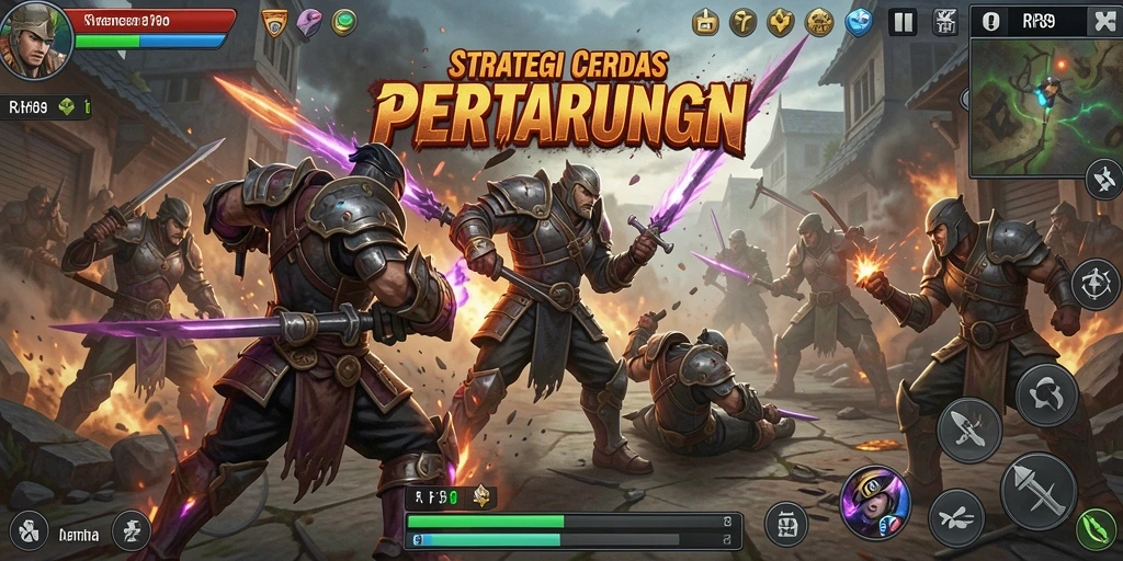 Tangkapan layar gameplay RR89 menampilkan pertarungan Strategi yang mendebarkan.