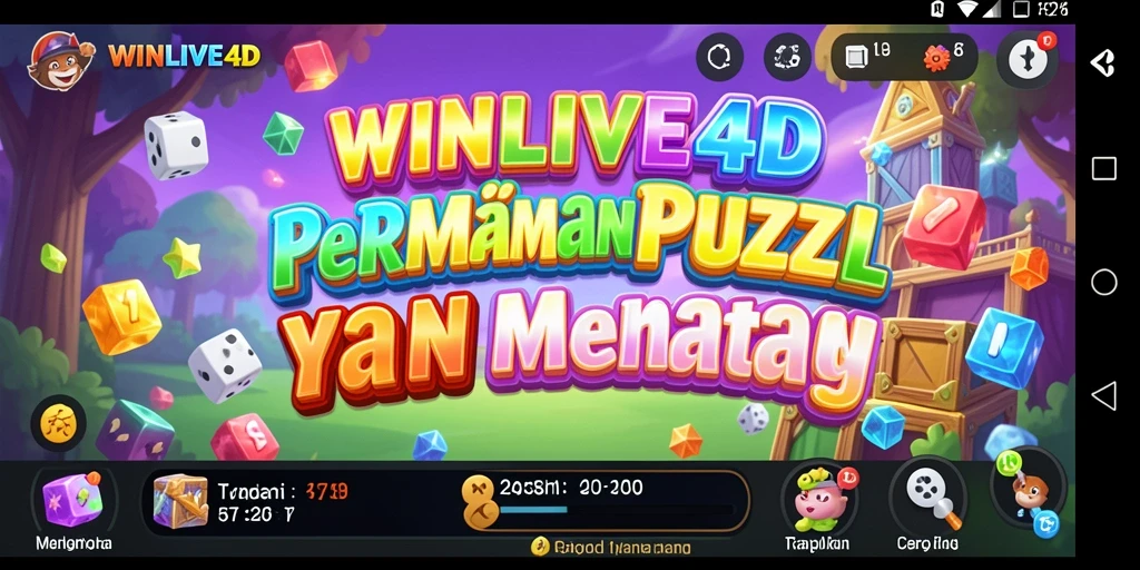 Gameplay WINLIVE4D yang menantang dalam bentuk puzzle.