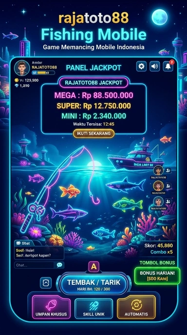 Tampilan antarmuka utama rajatoto88 yang menarik.
